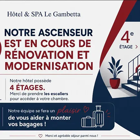 Hotel & Le Gambetta, Bergerac, Centre 3*